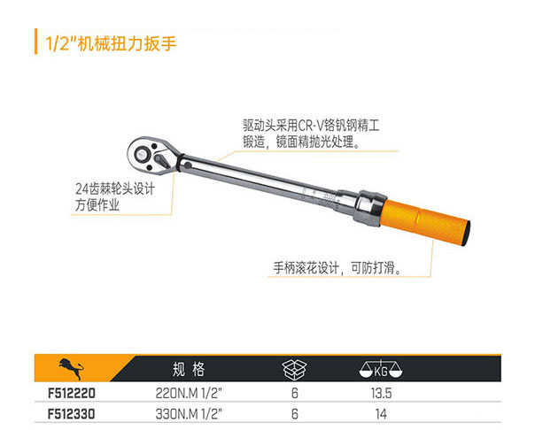 F512220 F512330 1／2＂機械扭力扳手